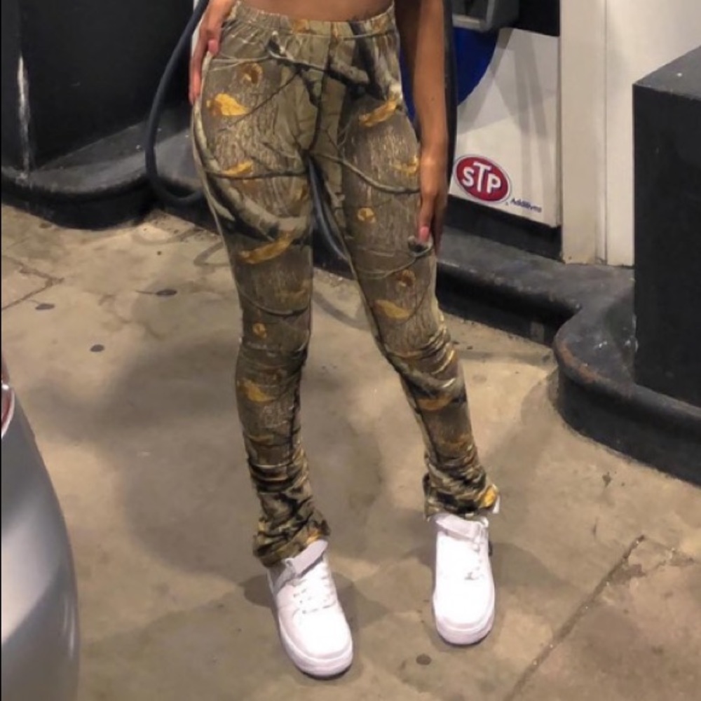 Camo stacked pants (never worn)